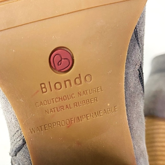Blondo Nina Grey Suede Waterproof Bootie Size 8 - Picture 8 of 8